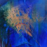 Abstrakte Bilder von Elisabeth Oschwald - Blauton mit Goldfärbung